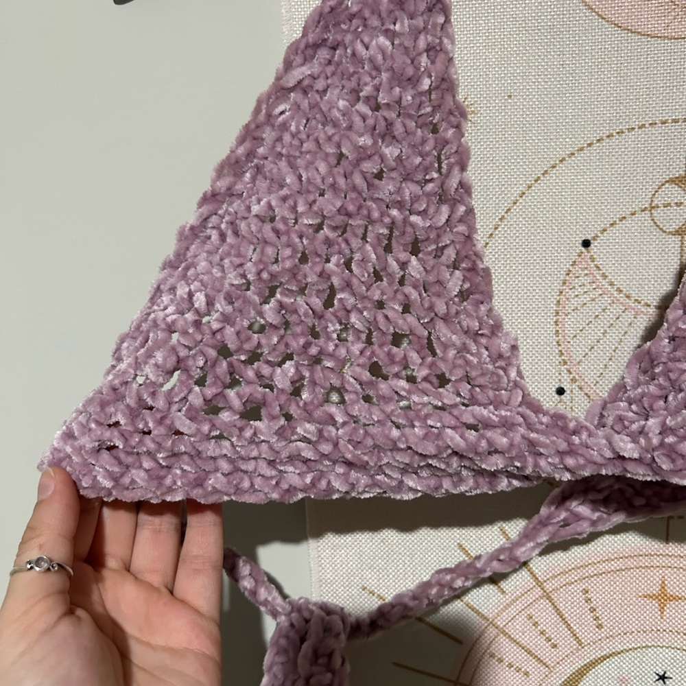Crochet triangle top